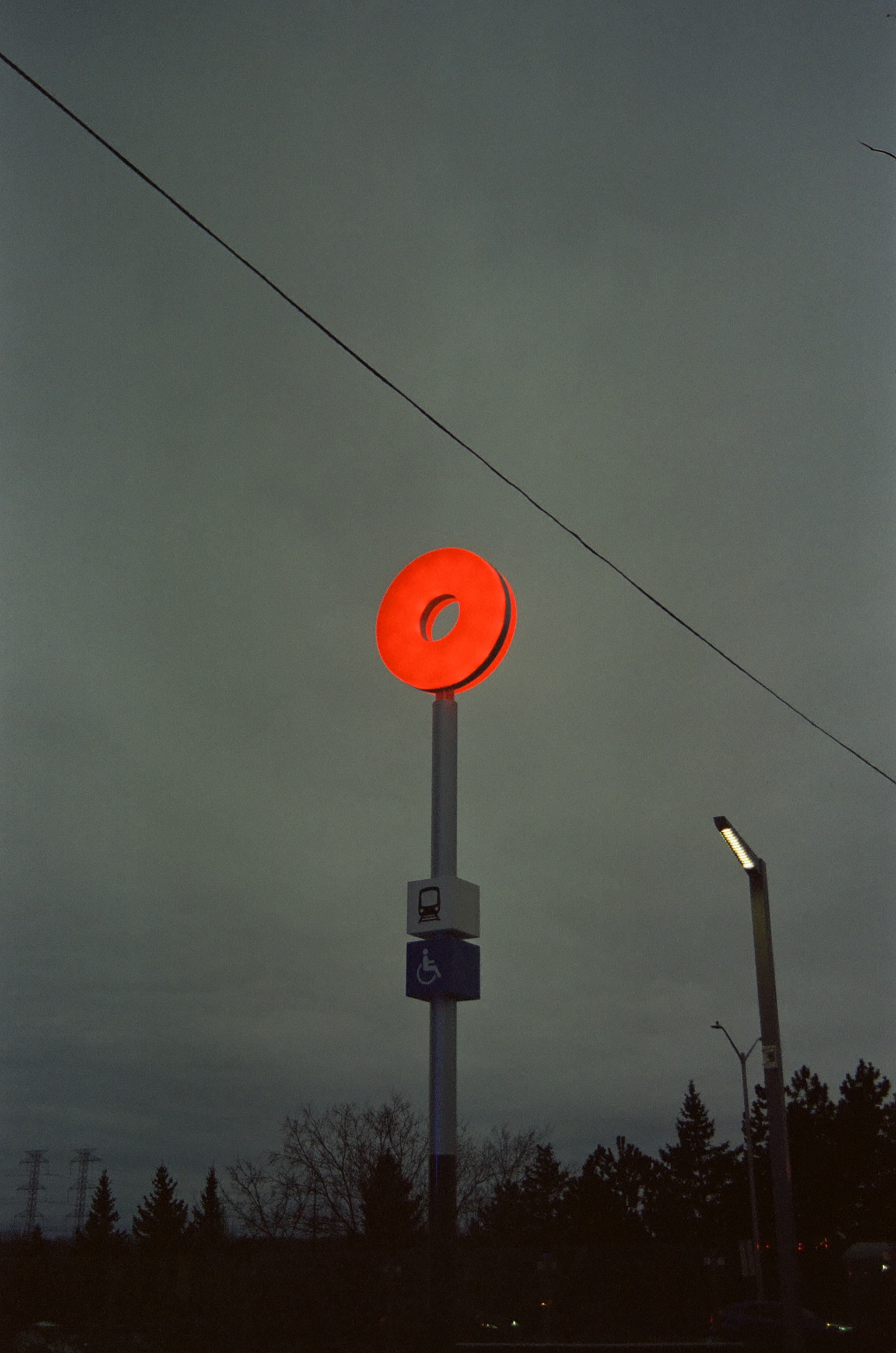 Red O sign at Walkey Station